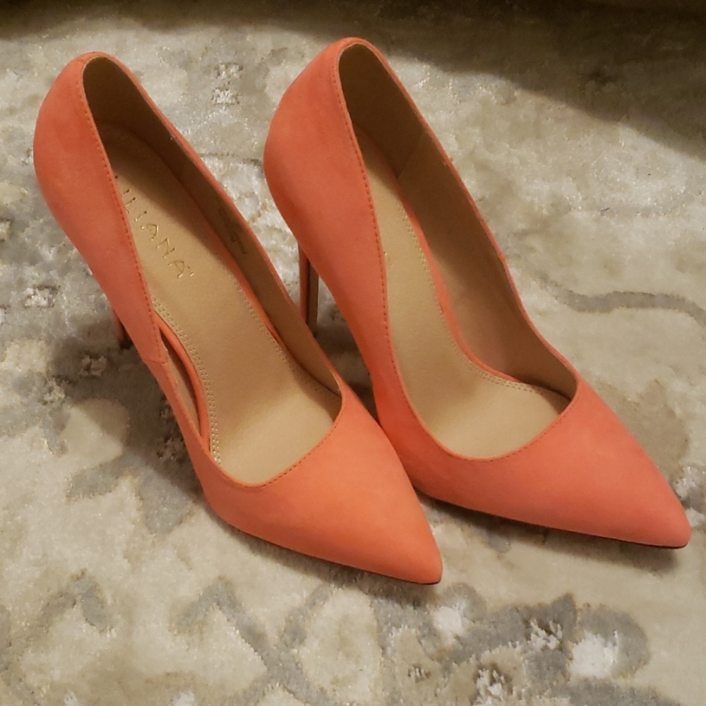 Peach Suede Liliana Heel